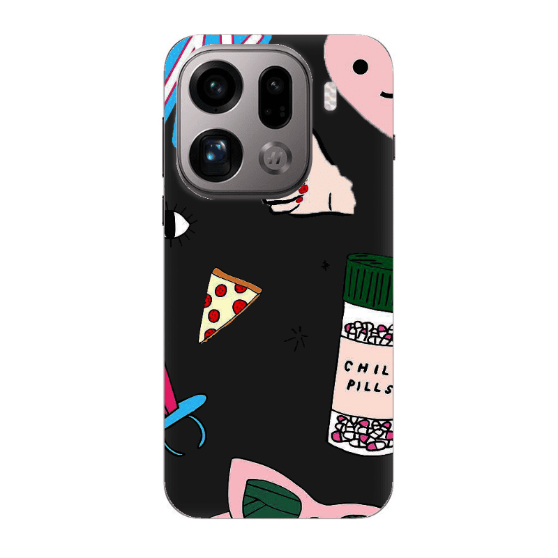 Oppo Find X9 Pro Chill Black Colored Silicone TPU Θήκη